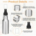 thumbnail image 4 of Uxcell 3pcs Aluminum Fine Mist Spray Bottles 60ml/2.03oz Metal Small Liquid Alcohol Refillable Travel Container with Black Plastic Nozzle Cap for Perfume Skincare Cosmetic Storage Bottle, 4 of 7