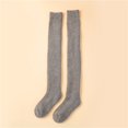 thumbnail image 4 of Dyfzdhu Thickened Thermal Wool Over Knee Socks Stockings For Women Wool Circle Solid Colour Autumn Winter High Wool Thigh Socks With, 4 of 4