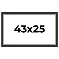 43x25 Frame Black Real Wood Picture Frame Width 2.25 Inches | Interior Frame Depth 0.5 Inches |