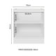 thumbnail image 3 of Gabinete Bajo Cocina Madesa Lux 70cm Sin Encimera Blanco y Negro, 3 of 5