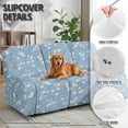 thumbnail image 6 of ZIATUBLES 8 PCS Recliner Sofa Covers Stretch Reclining Couch Covers for 3 Cushion Recliner Chair Slipcovers Furniture Protector Soft Washable Living Room Decor Accessories, Floral Blue, 6 of 9