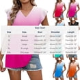 thumbnail image 3 of Craaazy Ladies Oversized Short Sleeve Tunic Tops, Lightweight Casual Shirt, V Neck Ruffle Sleeve Babydoll Blouse with Print for Everyday Outfits Gifts, 3 of 9