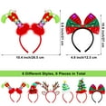thumbnail image 2 of Fovths 6 Pack Christmas Headbands LED Reindeer Head Boppers Xmas Antler Santa Elves Hair Bands for Christmas Holiday Party Accessoriess, 2 of 7