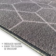 thumbnail image 5 of Custom Size Runner Rug Hexagon Trellis Design Gray Color 26 or 31 inch Wide Pick Your Length Non-Slip Rubber Backing Stair Runner, 5 of 5