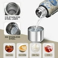 thumbnail image 3 of Design Pattern 20oz Stainless Steel Thermal Bottle with Tea Filter and Cup Lid, Vacuum Insulated Coffee Mug with 316L Inner Liner, Leakproof Travel Thermos for Office, Commute & Outdoor, 3 of 7