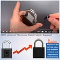 thumbnail image 2 of Gate Padlock Combination Padlock: Fingerprint Phone App Locker Lock - Keyless Padlock Outdoor Waterproof Heavy Duty 1CM Shackle Support iOS Watch, 2 of 8
