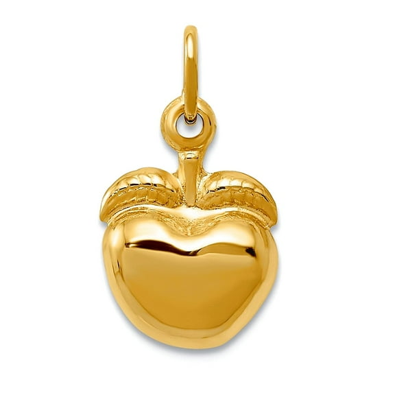 14k Yellow Gold Hollow Polished Fruit Design Charm 16.9x9.7mm Pendant Necklace for Women - .4 Grams