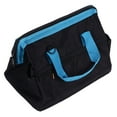 Hand Tool Bag Wide Mouth Canvas Storage Packet with Shoulder Strap for