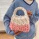 thumbnail image 4 of Bolsos Con Asa Superior Bolsas con asa superior para mujer Bolsa de diseño tejido Bolsa simple de lana islandesa (rosa) Ndcxsfigh Para Estrenar, 4 of 8