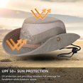 thumbnail image 4 of Sun Hat Uv Protection Bucket Hat Summer Hats Beach Hat Safari Boonie Hat Foldable Fishing Hat With Breathable Mesh And Adjustable Chin Strap For Men W, 4 of 5