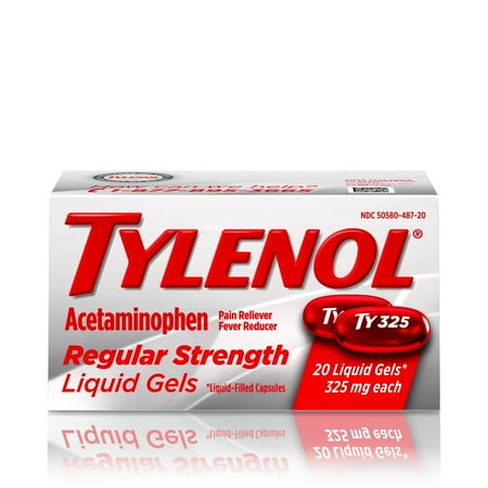 Orajel Maximum Strength Liquid - Tylenol Regular Strength Liquid Gels with 325 mg Acetaminophen, 20 ct