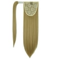thumbnail image 2 of Drawstring Long Straight Ponytail Extension 28 inch Wrap Around Ponytail Synthetic Hair Extensions Clip in Ponytail Hairpiece for Women, Brown/Black, 160G (11colors), 2 of 8