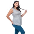 thumbnail image 4 of Blusa Maternidad Rayada Fresca Cómoda Ropa Embarazo Blusa Suave Mujer Sin Mangas Casual Color Gris, 4 of 5