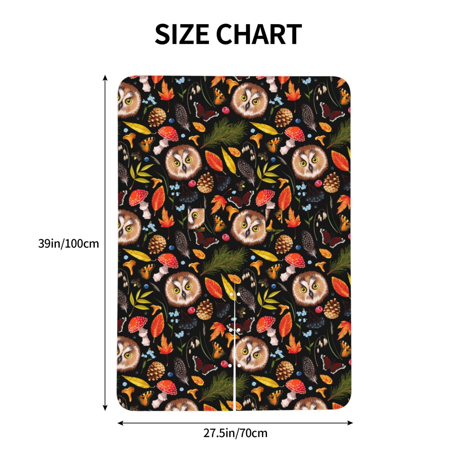Naloa Owl And Leaves Baby Car Seat Cover, Breathable Baby Carrier Cover, Multiuse Baby Carrier Cover & Nursing Breastfeeding Cover
