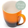 thumbnail image 3 of Elanze Designs Butterflies Two Toned Ombre Matte Orange and Black 12 ounce Ceramic Stoneware Coffee Cup Mug, 3 of 4