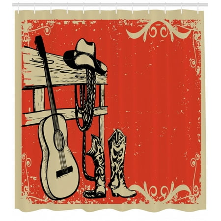 Western Shower Curtain Image Of Wild West Elements With Country