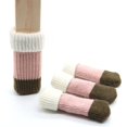 thumbnail image 1 of 4 Pcs/Ensemble 10*3.5cm Chaussettes Antidérapantes pour Pieds de Chaise Protection de Sol en Tissu Chaussettes Tricotées pour Pieds de Table Chaussettes pour Pieds de Meubles, 1 of 6