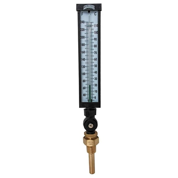 Winters TIM100LF Well Thermometer, 3/4 NPT, 30/240 degrees F, 1% accuracy, Graphite Filled CA2