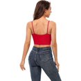 thumbnail image 4 of Camisole Recadrée à Camisole Côtelée pour Femmes avec Débardeur Intégré, 4 of 7
