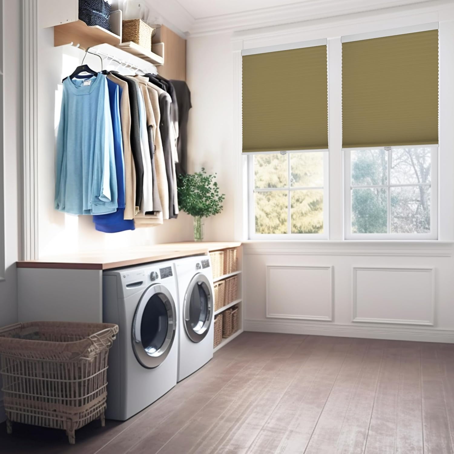 Chicology Khaki Cordless Blackout Cellular Shades 66.5 in. W x 72 in. L