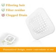 thumbnail image 5 of 2 Packs Shower Drain Hair Cather, Silicone Tube Drain Hair Catcher Stopper Filter with Sucker for Bathroom Kitchen Rubber Bathtub Strainer Cover Hair Catcher（White）,, 5 of 5