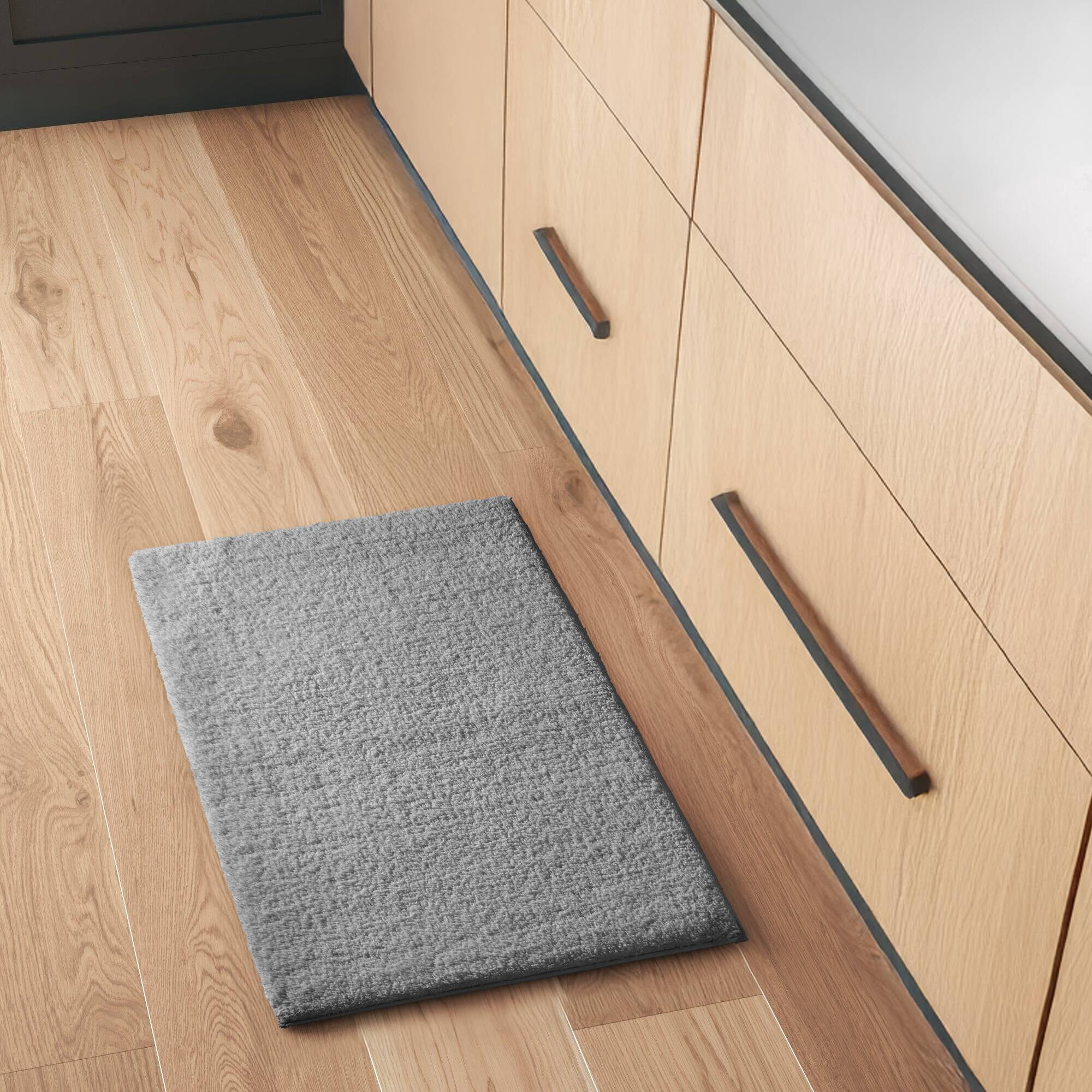 24x72" Marshmallow Bath Rug Runner 100% Polyester Ultra Soft Plush High Pile Quick Dry Absorbent Non-Slip Latex Backing Machine Washable Bathroom Rug