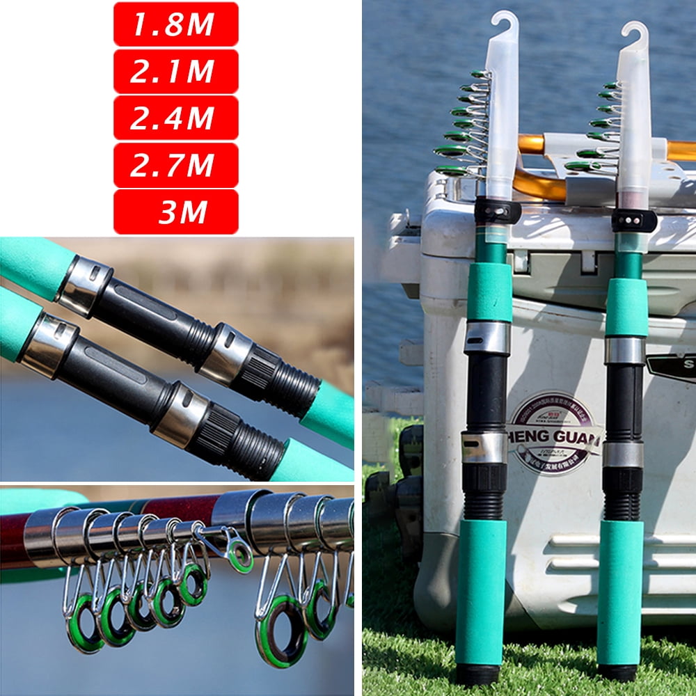 Telescopic Fishing Rod Portable, Retractable Fishing Pole Lightweight Ultra  Short Rods for Trave, 2.4M 
