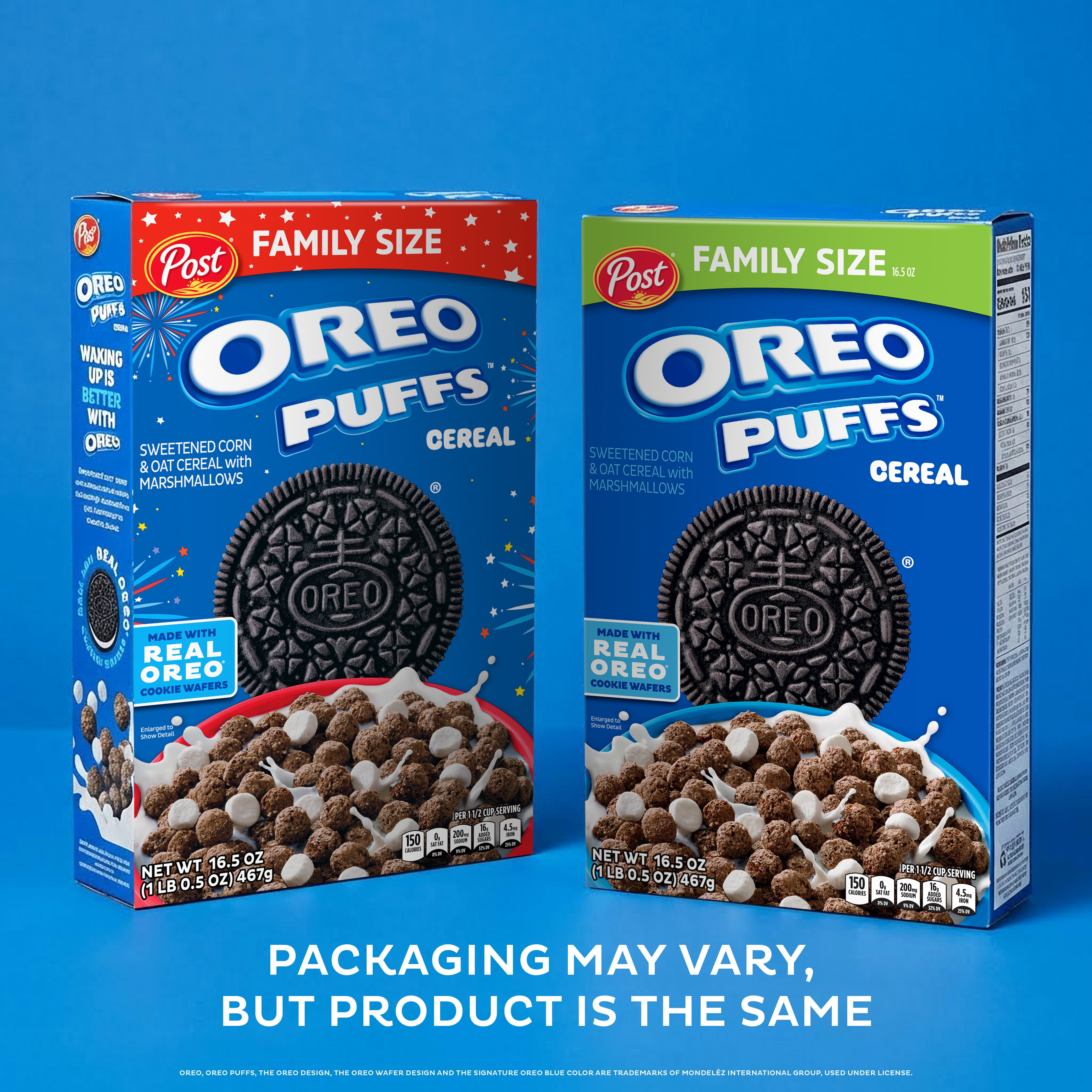 Post OREO PUFFS™ Cereal, Crunchy Chocolatey Breakfast, 16.5 oz Box