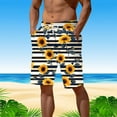 thumbnail image 2 of AOMPMSDX Mens Summer Digital 3D Watermelon Printed Shorts Elasticated Waisted Beach Pants Black XL, 2 of 5
