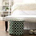 thumbnail image 4 of Design Imports DII Polyester Bin Lattice Hunter Vert Rond Grand, 4 of 4