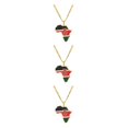 thumbnail image 3 of Baohd à la Mode Déclaration Pièce Collier avec Afrique Carte Pendentif Léger Kenya 3Set, 3 of 6