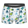 thumbnail image 4 of Goofa Cartoon Sea Creatures Printed Men's Boxer Briefs Underwear, Moisture-Wicking Underwear, Trunk,Soft and Breathable Cotton Underwear-Small, 4 of 9