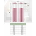 thumbnail image 6 of No Hook Shower Curtain with Snap-in Liner, Pink Ombre Stripe Waterproof Fabric Bathroom Curtains, Farmhouse Simple Striped Bath Curtains & Mesh Top Window 72"x84" Long, 6 of 6