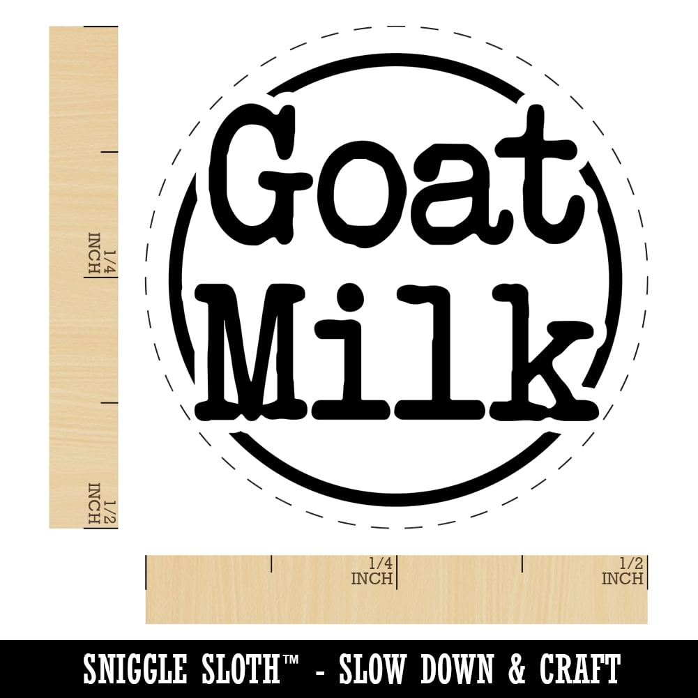 Goat Milk Typewriter Self-Inking Rubber Stamp Ink Stamper - Brown Ink - Mini 1/2 Inch