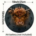 thumbnail image 3 of Highland Cow Battery Operated Silent Mechanical Movement, Wall art Decor for Decorating Living Rooms, Kitchens, Dorms, Gifts, 3 of 8
