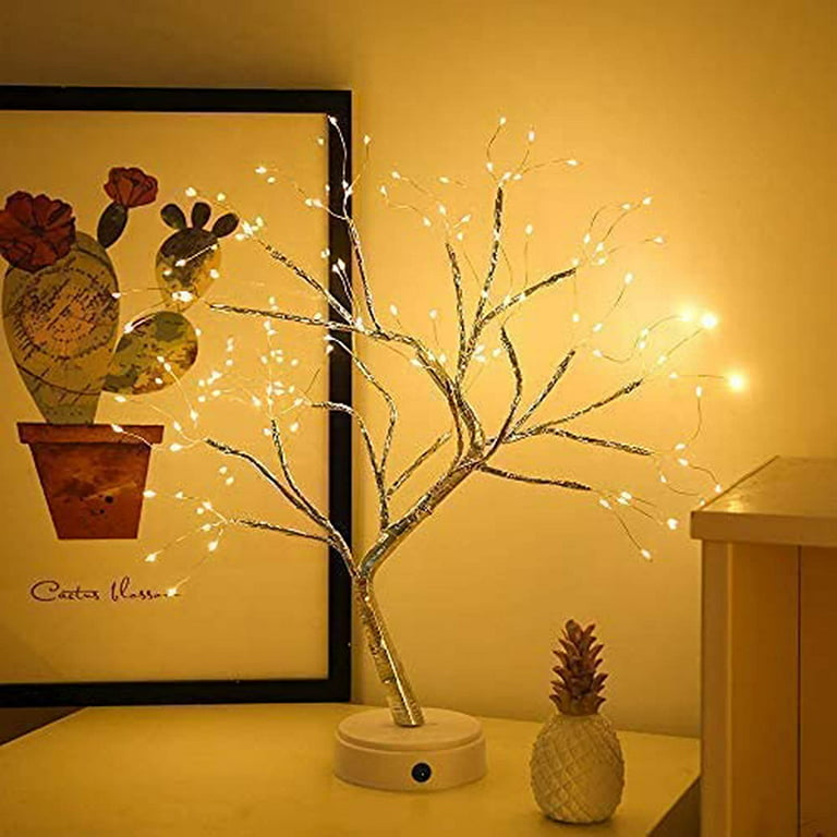 Led Artificial Rose Night Light Valentine Day Tabletop Bonsai Tree Lights  for Home Wedding Bedroom Tabletop Decoration 