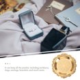thumbnail image 3 of SHOWERORO 1Pcs Jewelry Plate Golden Iron Round Disc Organizer for Anniversary Serving, 3 of 4