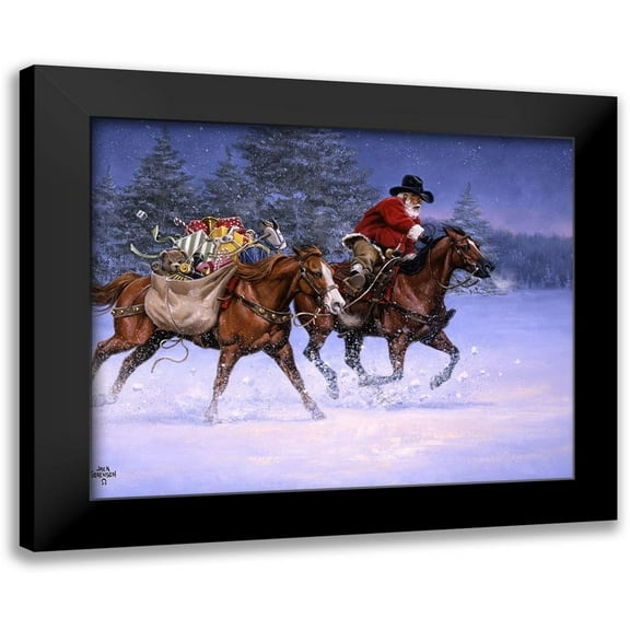 Sorenson, Jack 14x12 Black Modern Framed Museum Art Print Titled - Christmas Rush