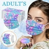YZHM 50PCS Adult Disposable Face Masks Flower Printing Dust-Proof 3-Layer Disposable Protective Mask