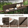 thumbnail image 6 of Barara King 48 Inch Patio Pub Height Table with Storage Shelf and Adjustable Foot Pads-Brown, 6 of 10