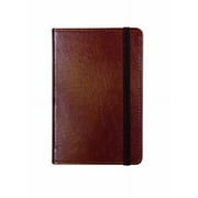 C.R. Gibson Genuine Bonded Leather Journal, By Markings, Smyth Sewn Binding, 192 Ivory Colored Ruled Pages, Pocket On Inside Back Cover, Measures 3.5" x 5.5" - Small Brown (MJ3-4792)
