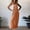 Orange, variant on YHAJDS Dresses for Women Plus Size Loose Stripe Sleeveless Round Neck Long Maxi Dress
