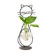 thumbnail image 3 of Jarrón de hierro para arreglos florales | Maceta hidropónica moderna para decoración del hogar | Centro de mesa para sala de estar y comedor | Jarrón de vidrio con marco de metal, 3 of 3