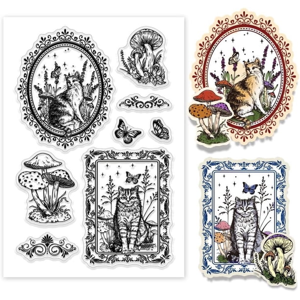 Sellos transparentes de plástico PVC, rectangulares, para manualidades, tarjetas de felicitación, álbumes de recortes, decoración, tarjetas fotográficas, manualidades.