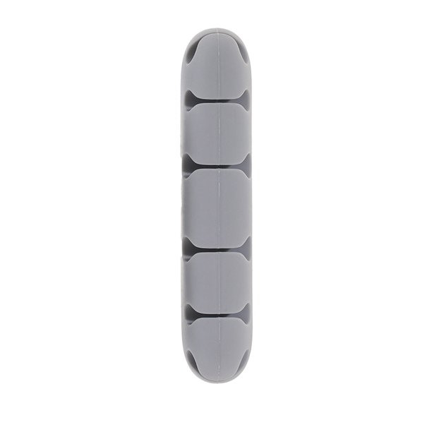 Organizador De Cables Con Clips Para Escritorio Ranuras Soportes De Silicona Para Cables Organizador Para Carga Usb Gris
