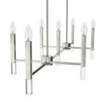 thumbnail image 5 of Hunter - Sunjai 7-light Brushed Nickel, Extra Large Chandelier, Dimmable, Linear Shaped, for Bedrooms, Dining, Living Rooms - 19985, 5 of 9