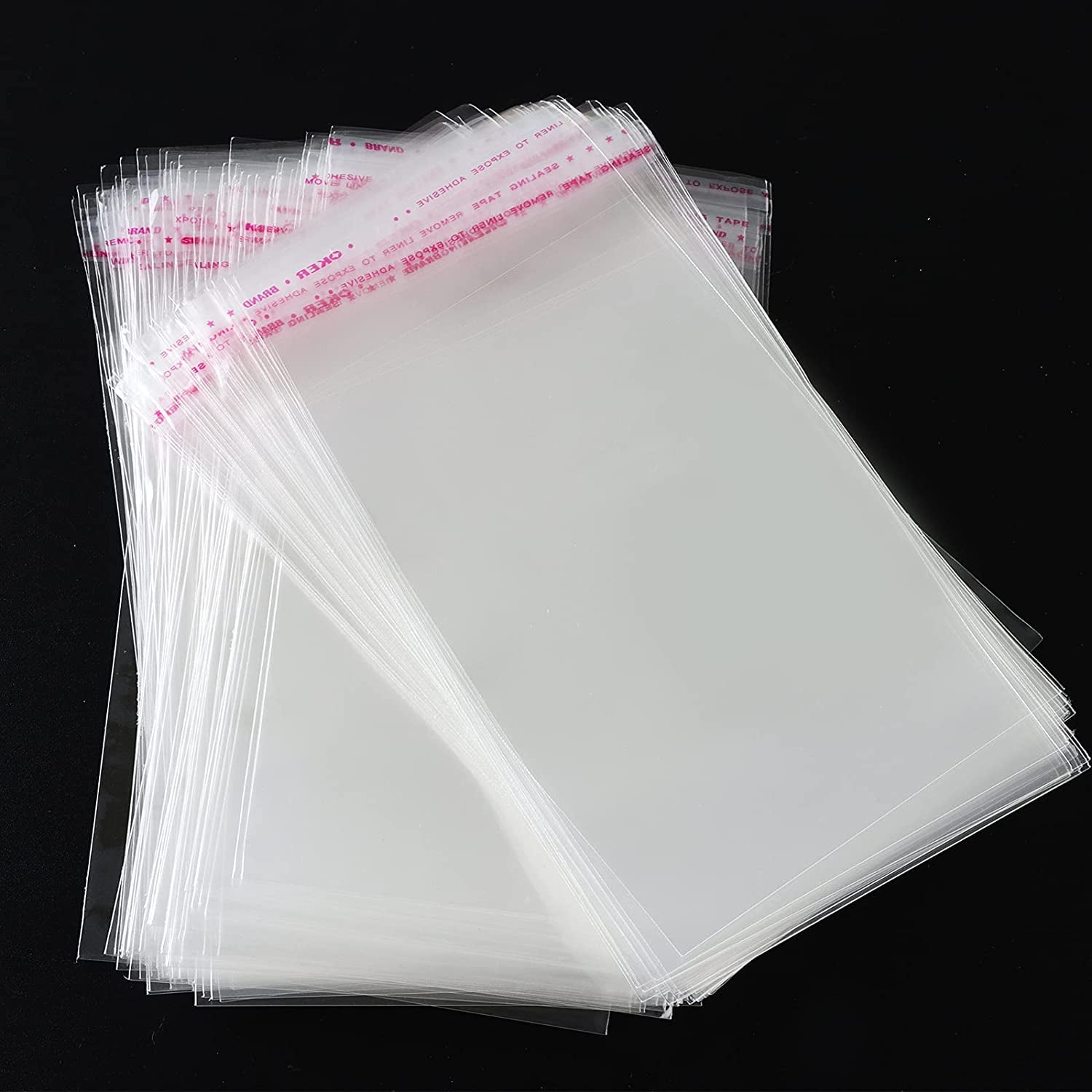 GWHOLE 400pcs Sachet Plastique Tansparent Adhésif OPP 4 x 4+2 cm Pochette Sac d'Emballage Cellophane pour Bonbons Biscuits Chocolats Sandwichs Cookies Savon Bijoux