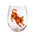 thumbnail image 3 of Cute Cat Pattern Clear Glass Tumbler 4.2" Everyday Drinking Cup Smooth Glassware for Hot & Cold Beverages, 3 of 3