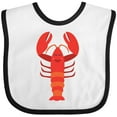 thumbnail image 3 of Inktastic Lobster Distressed Ocean Creature Boys or Girls Baby Bib, 3 of 4