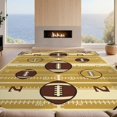 thumbnail image 2 of Design&I 3'x5' Ultra Soft Throw Mat, Varsity Athletic Field Featuring Classic Football Motif Design None Fluffy Washable Easy Care Indoor rug for Bedside Hallway, 2 of 7